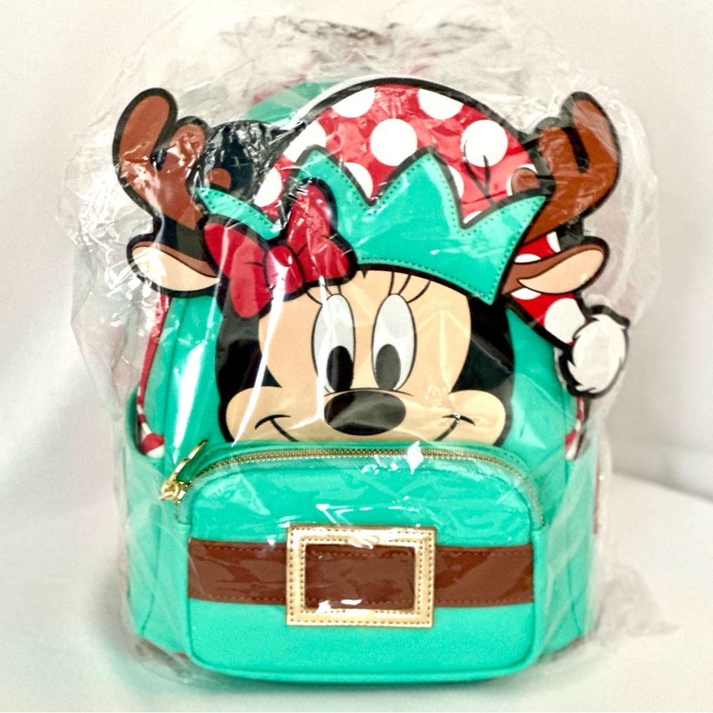 Loungefly Mini Backpack - Disney Minnie Mouse Reindeer Cosplay
